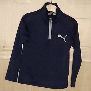 Puma Boys Blue 1/4 Zip Lightweight Jacket 4